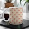 12oz Coffee Mug Sunshine Lemonade Orange Pink Argyle. High-quality sublimation inks on ceramic mug. Orange Pink Argyle Print Coffee Mug product 1